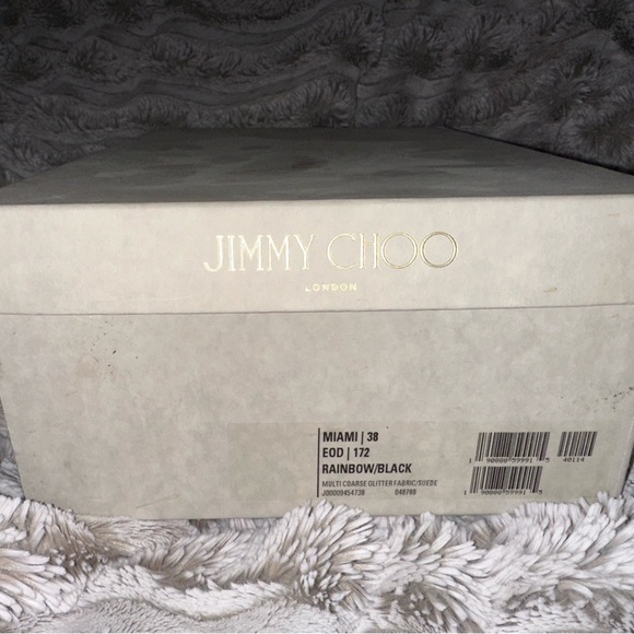 Jimmy Choo Miami Rainbow/Black Glitter/Suede - Picture 10 of 10